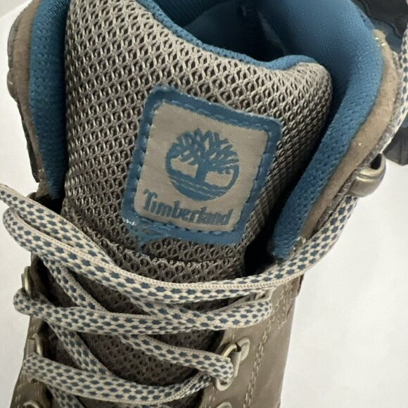 Timberland Women's 7.5 Med Mt. Maddsen Mid Waterproof Hiking Boots Brown Blue - Picture 11 of 14